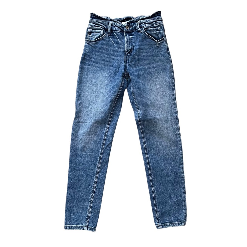 KanCan High Waisted Medium Wash Skinny Jeans 7/27 Stretch Denim Classic Fit